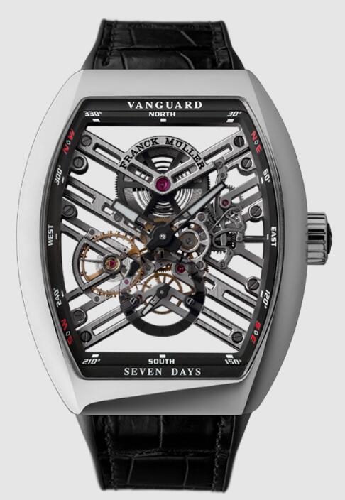 Franck Muller VANGUARD 7 DAYS POWER RESERVE SKELETON Replica Watch Cheap Price V45S6SQT ACNR